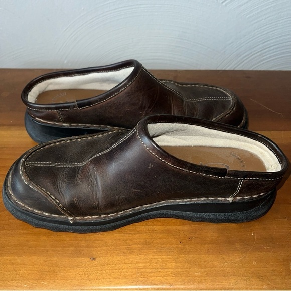 Op Wool Bully Brown Leather Mules Men’s Sz 10 - Picture 7 of 11